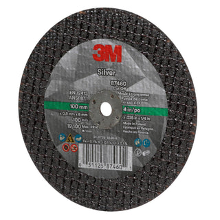 3M Silver Cut-Off Wheel, 87460, T1, 4 in x .035 in x 1/4 in