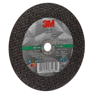 3M Silver Cut-Off Wheel, 87463, T1, 4 in x .050 in x 3/8 in