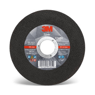 3M Silver Cut-Off Wheel, 87464, Type 1, 4.5 in x .040 in x 7/8 in