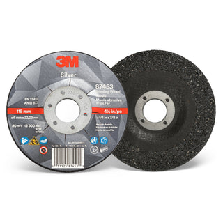 3M Silver Depressed Center Grinding Wheel, 87453, T27, 4.5 in x 1/4 inx 7/8 in