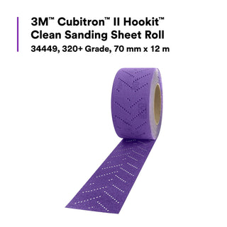 3M Cubitron II Hookit Clean Sanding Sheet Roll 34449, 320+ Grade, 70
mm x 12 m