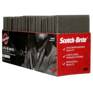 Scotch-Brite Hand Pad 7448B, HP-HP, SiC Ultra Fine, Gray, 6 in x 9 in