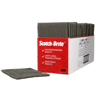 Scotch-Brite Hand Pad 7448B, HP-HP, SiC Ultra Fine, Gray, 6 in x 9 in