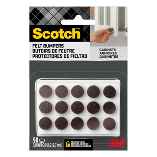 Scotch Felt Bumpers, SP953-NA, 3/8 in, Brown