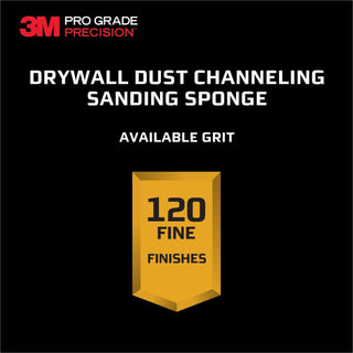 3M Pro Grade Precision Drywall Dust Channeling Sanding Sponge Fine