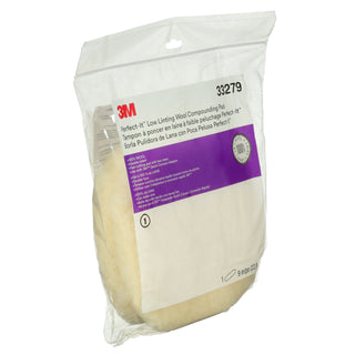 3M Perfect-It Low Linting Wool Compounding Pad, 33279, 9 in, 6 percase