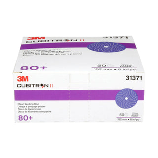 3M Cubitron II Hookit Clean Sanding Abrasive Disc, 31371, 6 in, 80+grade