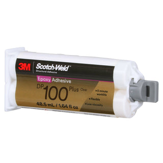 3M Scotch-Weld Epoxy Adhesive DP100 Plus, Clear, 48.5 mL Duo-Pak