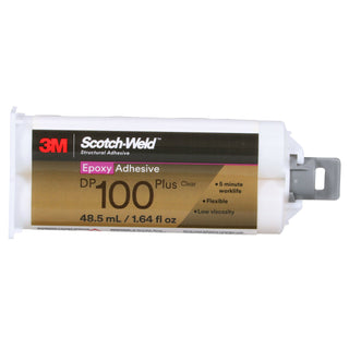 3M Scotch-Weld Epoxy Adhesive DP100 Plus, Clear, 48.5 mL Duo-Pak