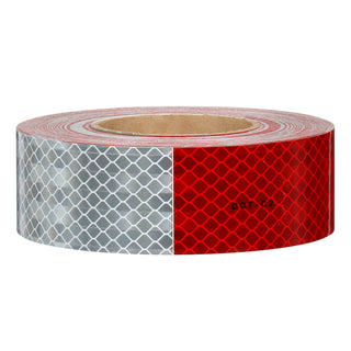 3M Flexible Prismatic Conspicuity Markings 913-326, Red/White, DOT, 2in x 50 yd