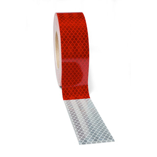 3M Flexible Prismatic Conspicuity Markings 913-32, Red/White, DOT, 2 inx 50 yd