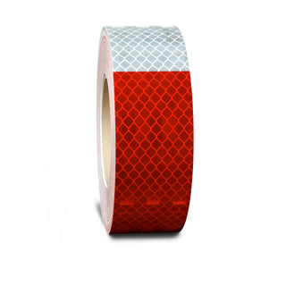 3M Flexible Prismatic Conspicuity Markings 913-32, Red/White, DOT, 2 inx 50 yd