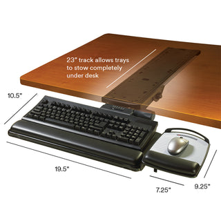 3M Easy Adjust Keyboard Tray with Adjustable Keyboard and MousePlatform