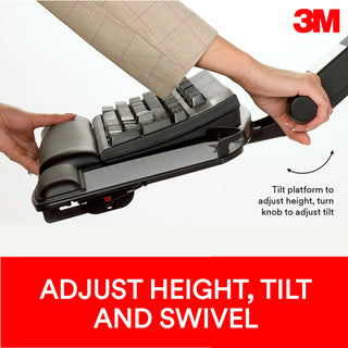 3M Easy Adjust Keyboard Tray with Adjustable Keyboard and MousePlatform