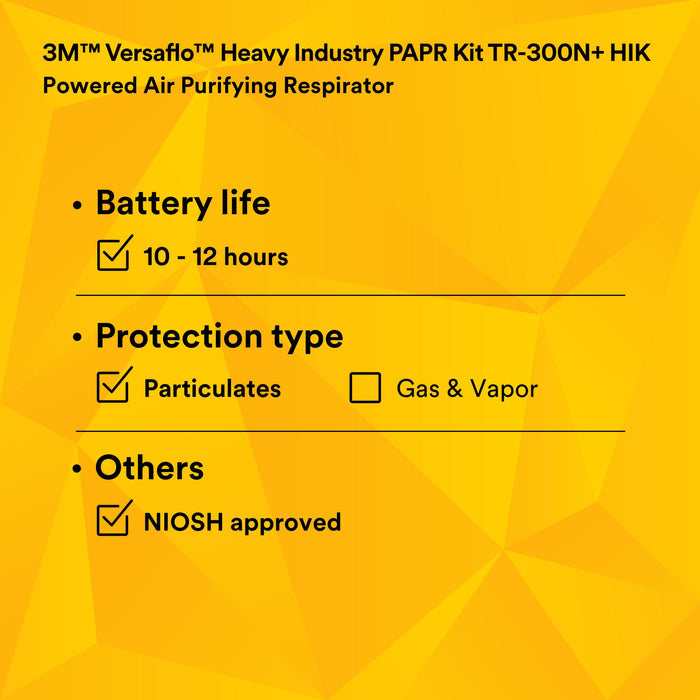3M Versaflo Heavy Industry PAPR Kit TR-300N+ HIK 1 EA/Case