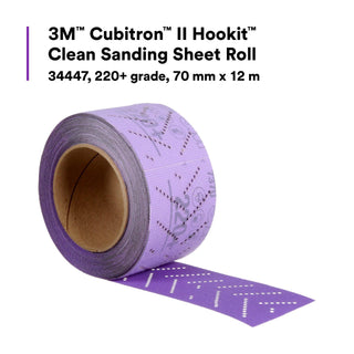 3M Cubitron II Hookit Clean Sanding Sheet Roll, 34447, 220+ grade, 70
mm x 12 m