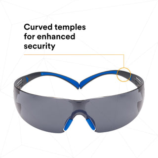 3M SecureFit Safety Glasses SF402SGAF-BLU, Blue/Gray