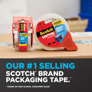 Scotch® Packaging Tape, 3850-2-ST, 1.88 in x 54.6 yd (48 mm x 50 m)