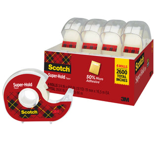 Scotch® Super-Hold Tape 4198, 3/4 in. x 650 in. (19 mm x 16,5 m)