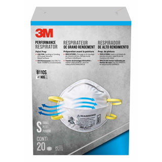 3M Performance Paint Prep Respirator N95 Particulate, 8110SP20-DC, SizeSmall