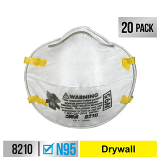 3M Performance Drywall Sanding Respirator N95 Particulate, 8210D20-DC