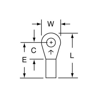 3M Non-Insulated Brazed Seam Ring Tongue Terminal, 11-4S-W, Max. Temp.347 °F