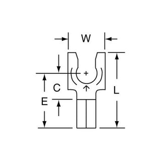 3M Non-Insulated Butted Seam Fork Terminal 32-10