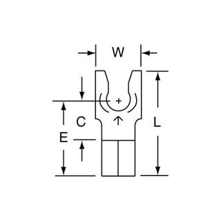 3M Non-Insulated Butted Seam Fork Terminal 33-8