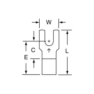 3M Non-Insulated Brazed Seam Fork Terminal 33-6-W