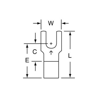 3M Non-Insulated Brazed Seam Fork Terminal 33-8-W