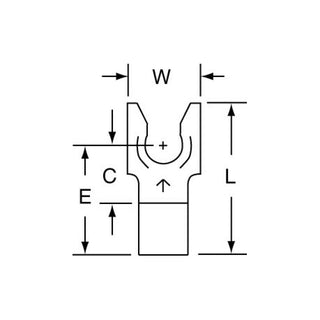 3M Non-Insulated Brazed Seam Fork Terminal 33-10-W