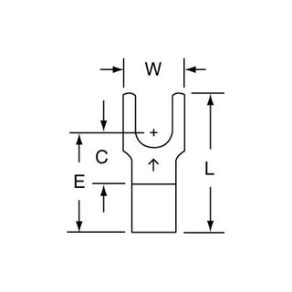 3M Non-Insulated Brazed Seam Block Fork Terminal BS-33-10-W