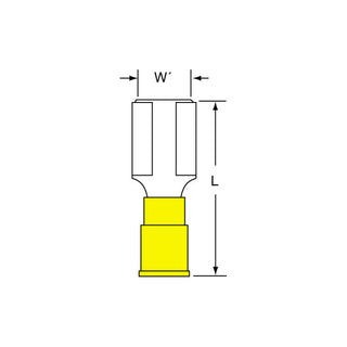 3M Nylon Insulated with Insulation Grip Female Disconnect,73F-375-50-NB