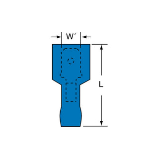 3M Nylon Insulated with Insulation Grip Male Disconnect, 72M-250-32-NB