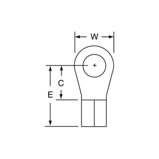 3M High Temperature Butted Seam Ring Tongue Terminal HT-14-14S, for usein ovens