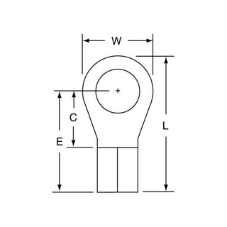 3M High Temperature Butted Seam Ring Tongue Terminal HT-15-38, for usein ovens