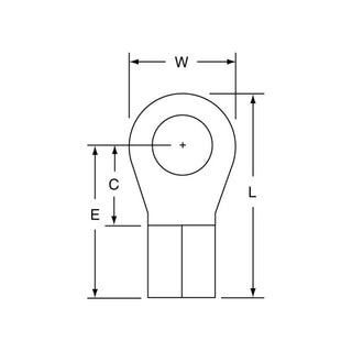 3M High Temperature Butted Seam Ring Tongue Terminal HT-16-38, for usein ovens