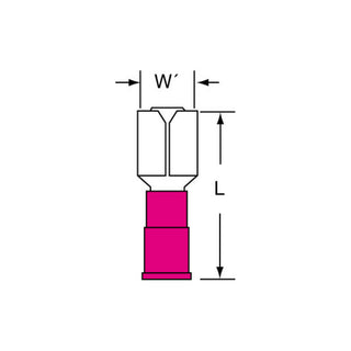 3M Vinyl Insulated Butted Seam Female Disconnect, 71F-250-32-P