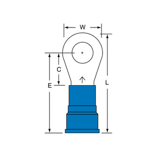 3M Nylon Insulated Brazed Seam Ring Tongue Terminal, 15-56-WN