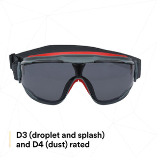 3M GoggleGear 500 Series GG502SGAF, Gray Scotchgard Anti-fog lens