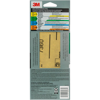 3M Precision Shaped Grain Sandpaper, 03077, 3 2/3 in x 9 in, 180 grit