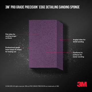 3M Pro Grade Precision Edge Detailing Dual Angle Sanding Sponge,
24302TRIP-XFDA