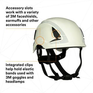 3M SecureFit Safety Helmet, X5001X-ANSI,  White, 1Ea/Box