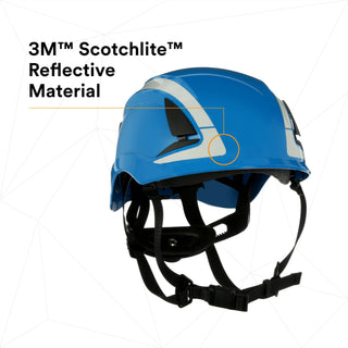 3M SecureFit Safety Helmet, X5003X-ANSI,  Blue, 1Ea/Box