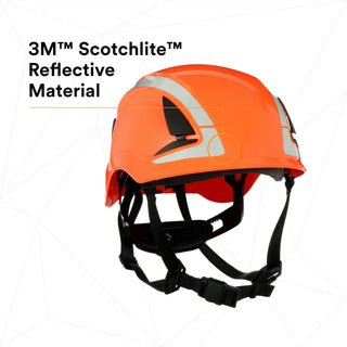 3M SecureFit Safety Helmet, X5007X-ANSI,  Orange, 1Ea/Box