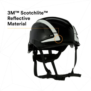 3M SecureFit Safety Helmet, X5012X-ANSI,  Black, 1Ea/Box