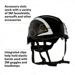 3M SecureFit Safety Helmet, X5012X-ANSI,  Black, 1Ea/Box