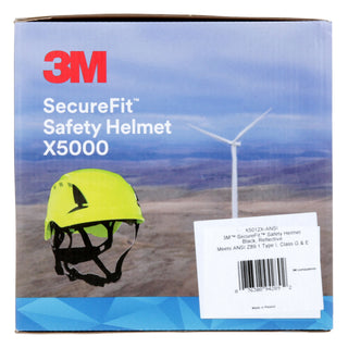 3M SecureFit Safety Helmet, X5012X-ANSI,  Black, 1Ea/Box