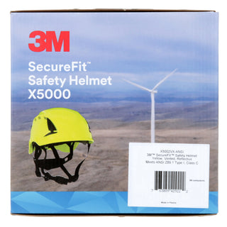 3M SecureFit Safety Helmet, X5002VX-ANSI,  Yellow, vented, 1Ea/Box