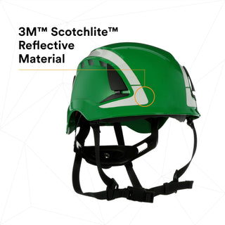 3M SecureFit Safety Helmet, X5004VX-ANSI,  Green, vented, 1Ea/Box